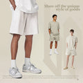 Men's Heavyweight Casual Shorts – Streetwear Loose Fit Five-Quarter Pants