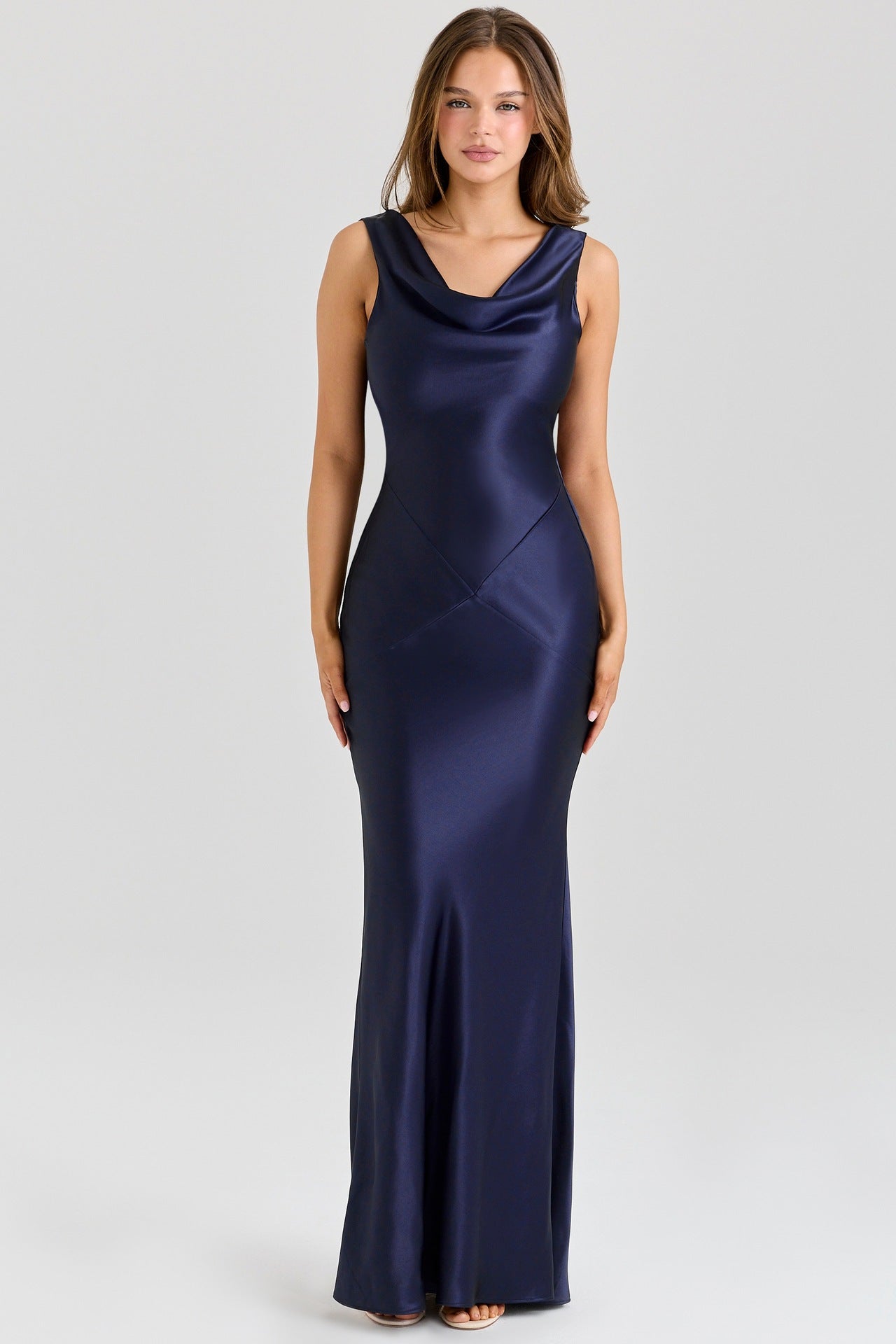 Spring Summer Bodycon Silk Dress Casual Party Slit Dress